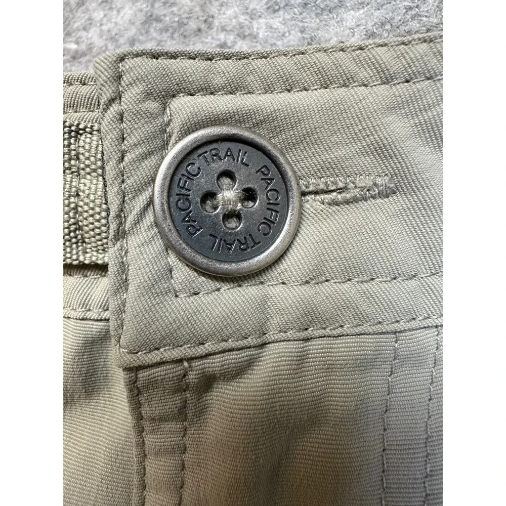 Pacific Trail Convertible Cargo Pants Mens 38x32 Khaki Zip Off Hiking